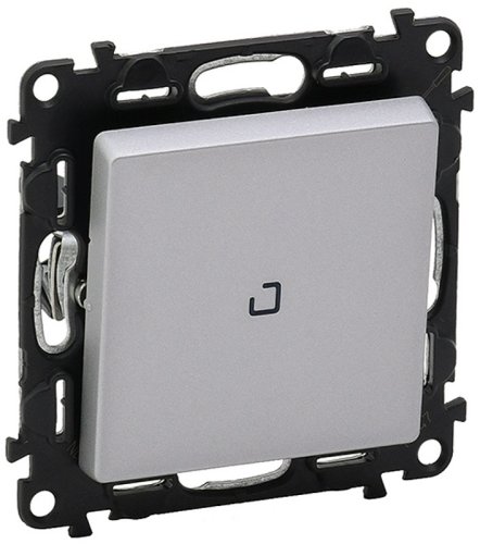 Выключатель кнопочный с подсветкой без рамки Legrand Valena Life 1-кл. алюминий фото Выключатель кнопочный с подсветкой без рамки Legrand Valena Life 1-кл. алюминий картинка